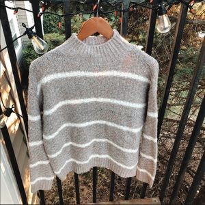 VICI Mock Neck Striped Sweater